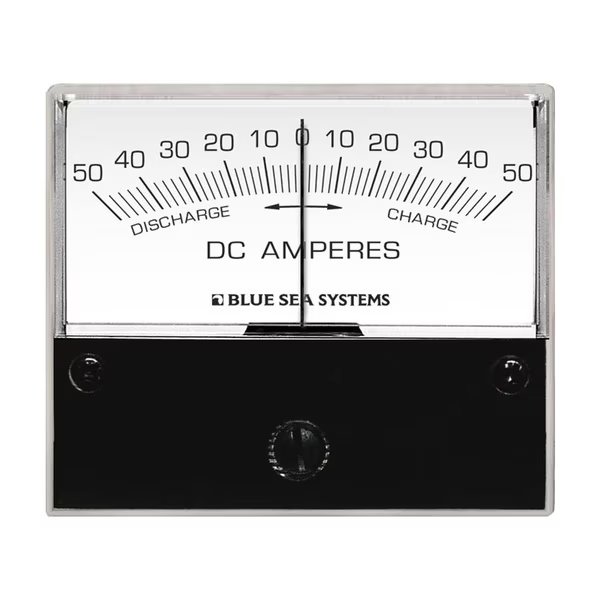 8252 DC Zero Center Analog Ammeter - 2-3/4